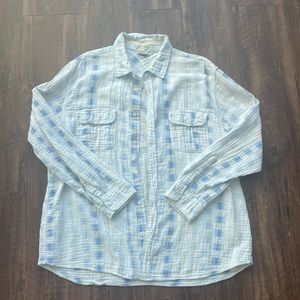 Carbon2Cobalt long sleeve button down made with cloud cotton